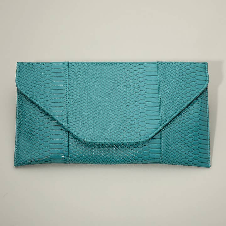 Sensibling Corp. - Wholesale Clutch Bag - Women's - Snake Skin Patterned Envelope Clutch / Shoulder Bag14