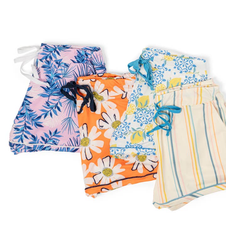 DM Merchandising - Wholesale Lounge Shorts - Women's - Hello Mello Lazy Daisy Lounge Shorts Open Stock
