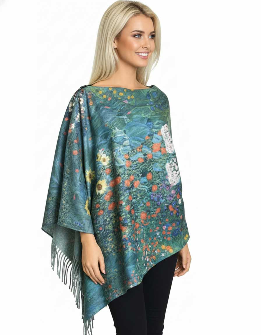 The Magic Scarf Company - Wholesale Wrap - Women's - 3180 - Sueded Art Design Button Shawls 3