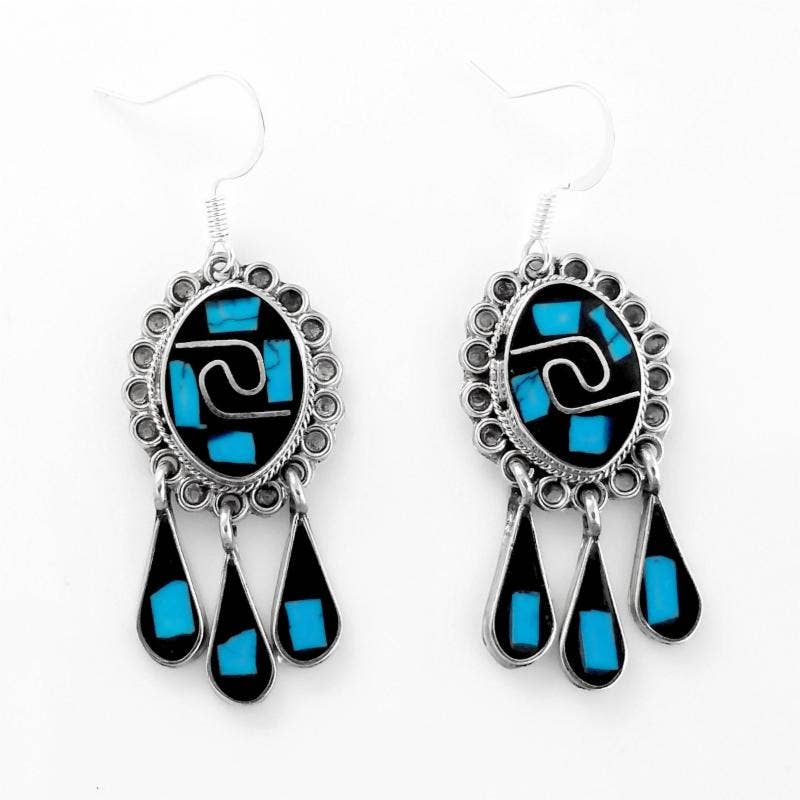 Costello International - Vente Boucles d'oreilles pendantes - La plus grande variété de boucles d'oreilles artisanales incrustées de mosaïque mexicaine15