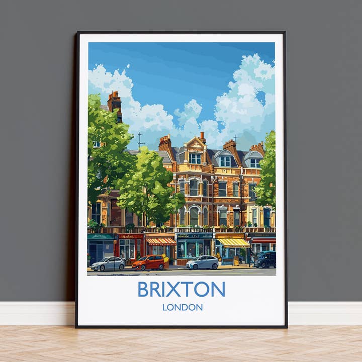 NQ Media Designs - Wholesale Art Print - Brixton Travel Print, Travel Poster of Brixton, London Poster, Brixton Art Gift, London Art Lovers UK Travel Gift0
