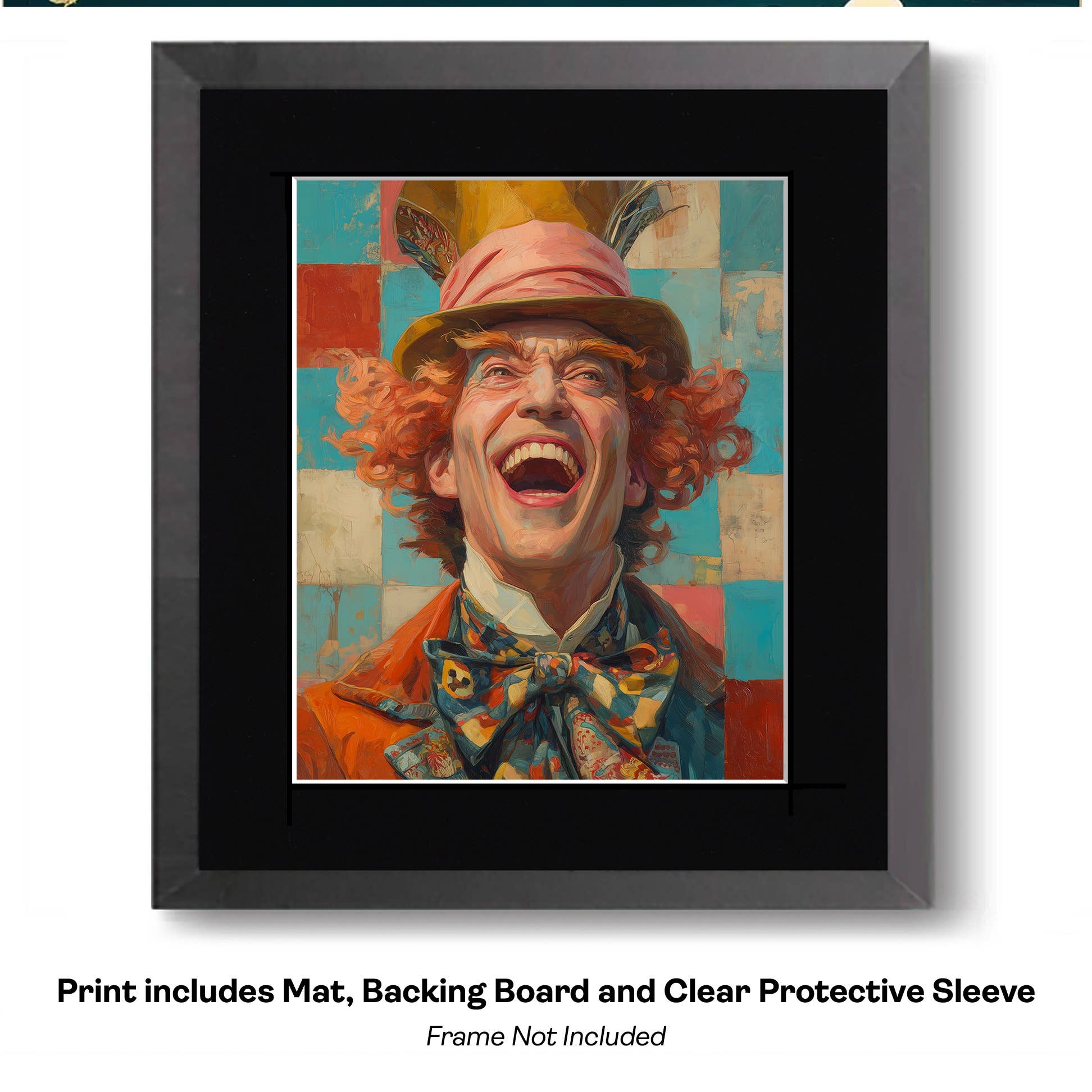 Mowbi - Wholesale Art Print - Mad Hatter Portrait art print - 8"x10" Artwork for 11"x14" Frame14