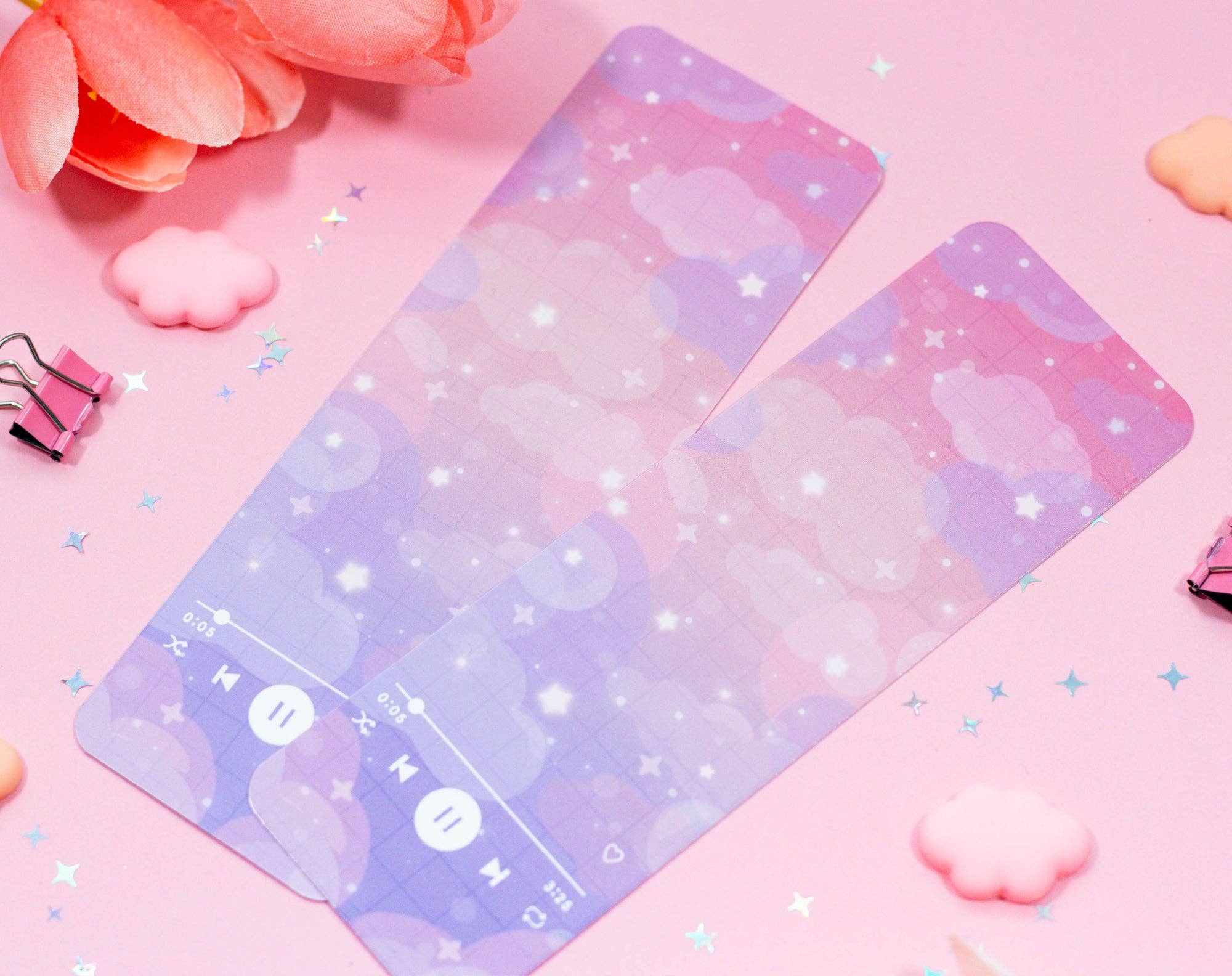 Unicorn Eclipse - Wholesale Bookmark - Sunset Music Player Bookmark2