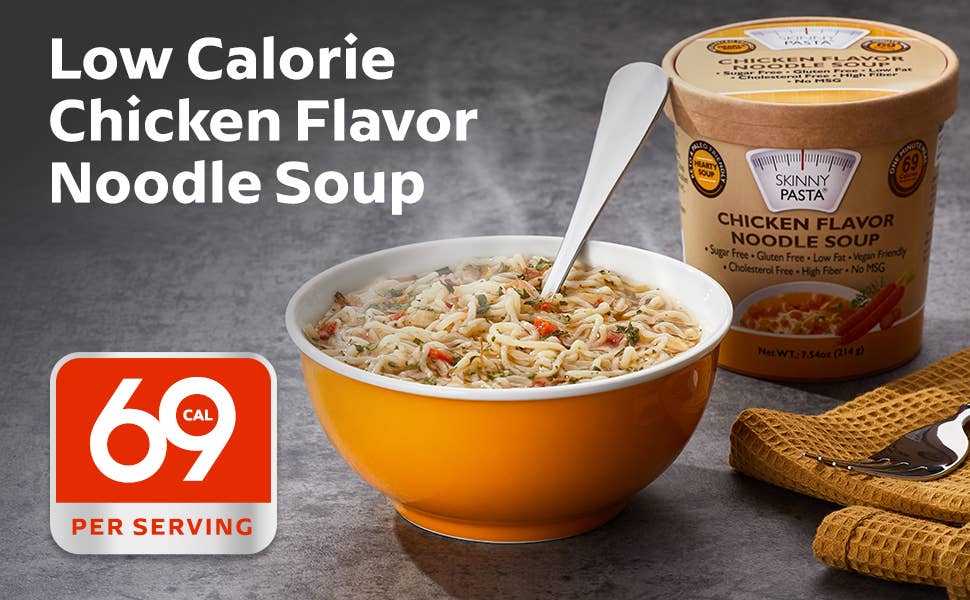Skinny Pasta - Wholesale Soup - Skinny Pasta - Konjac Chicken Flavor Noodle Cup-A-Soup 6pack2