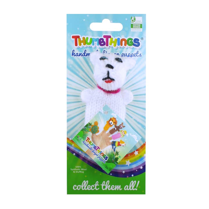 Polar Bear Finger Puppet for wholesale by ThumbThings Finger Puppets