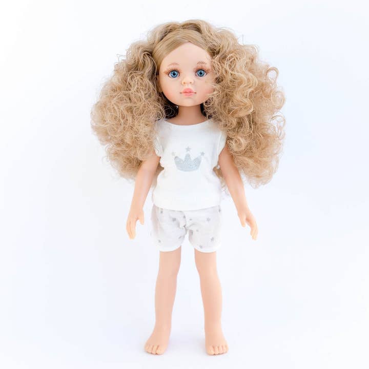 Shine on me Distribution - Wholesale Doll - Kids - Las Amigas doll - Carla curled hair in pajamas - Paola Reina