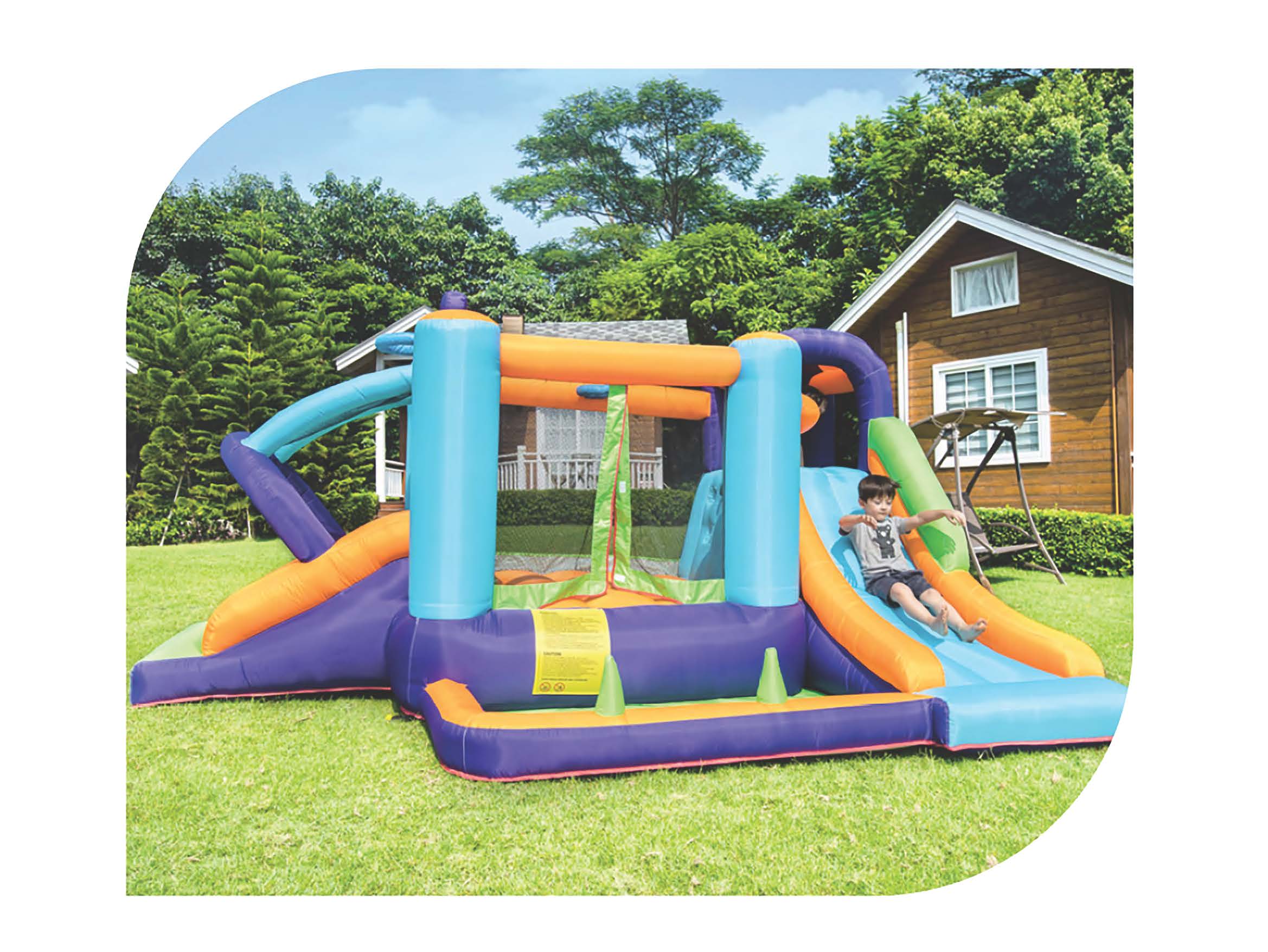 Wholesale CocoNut Castles Deluxe Bouncy Castle with Slide & Ball Pit for your store Faire