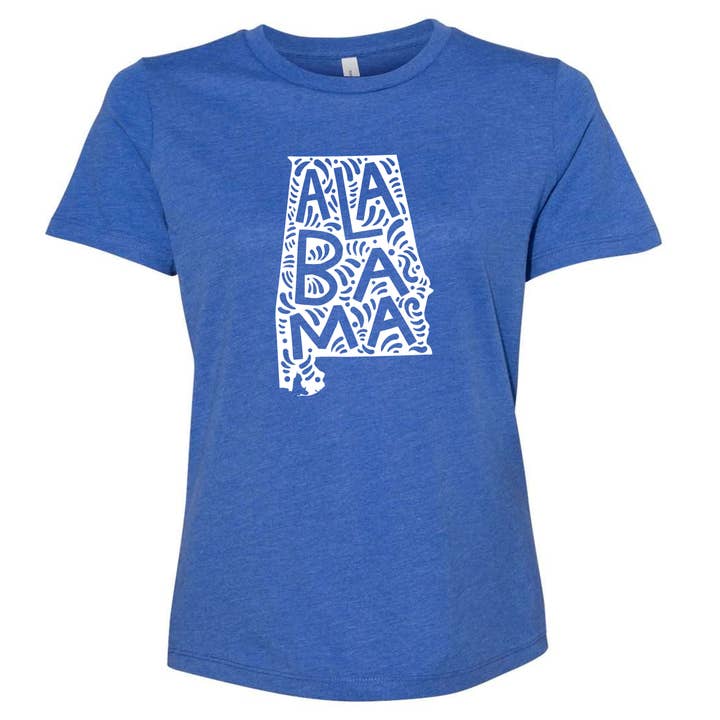 Alabama Woodcut Ladies T-Shirt | Ladies Alabama T-Shirt for wholesale by Wi-Wear