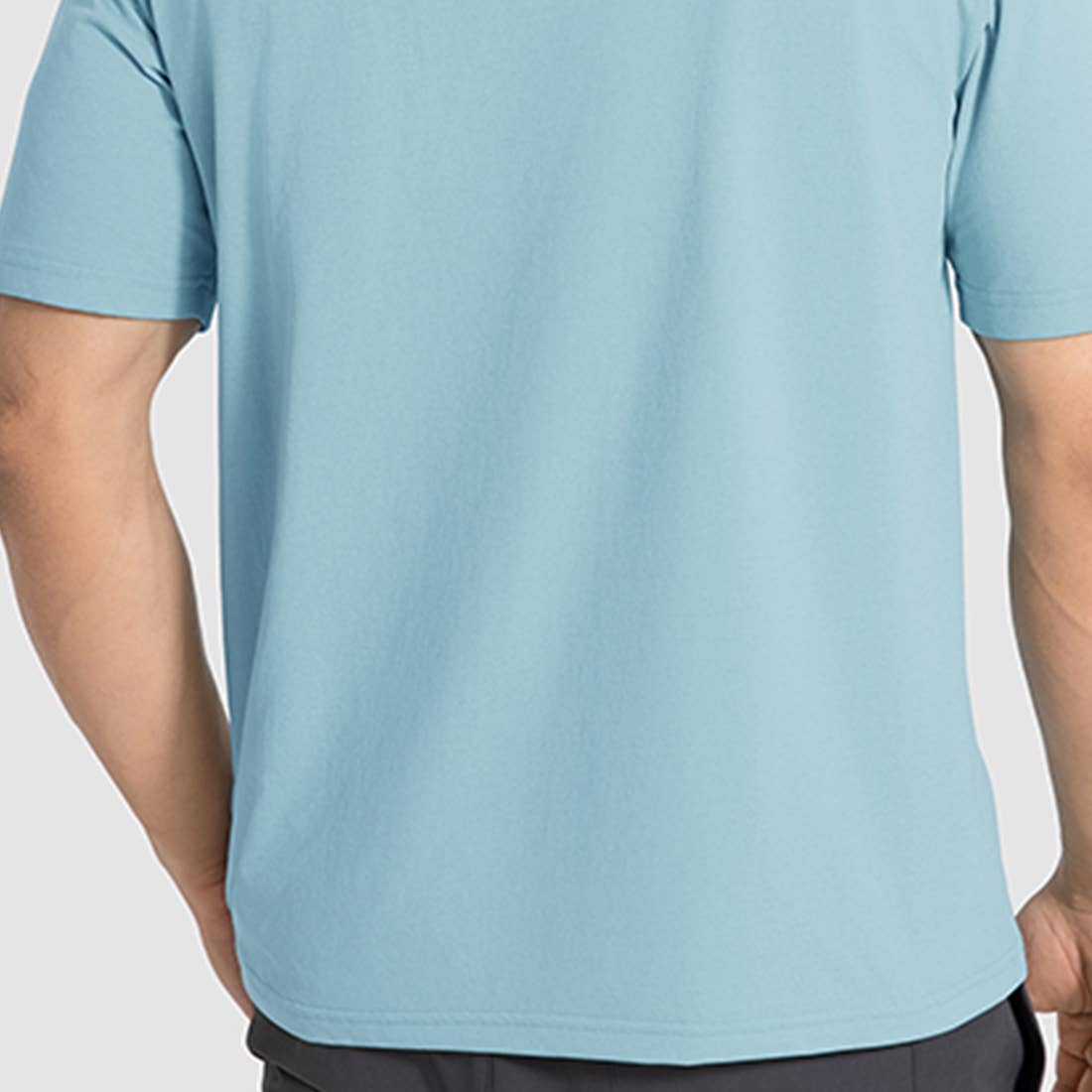 Sodalemon - Wholesale T-Shirt - Men's - Men Casual Short Sleeve Elastic Fitness Round-Neck T-Shirt5