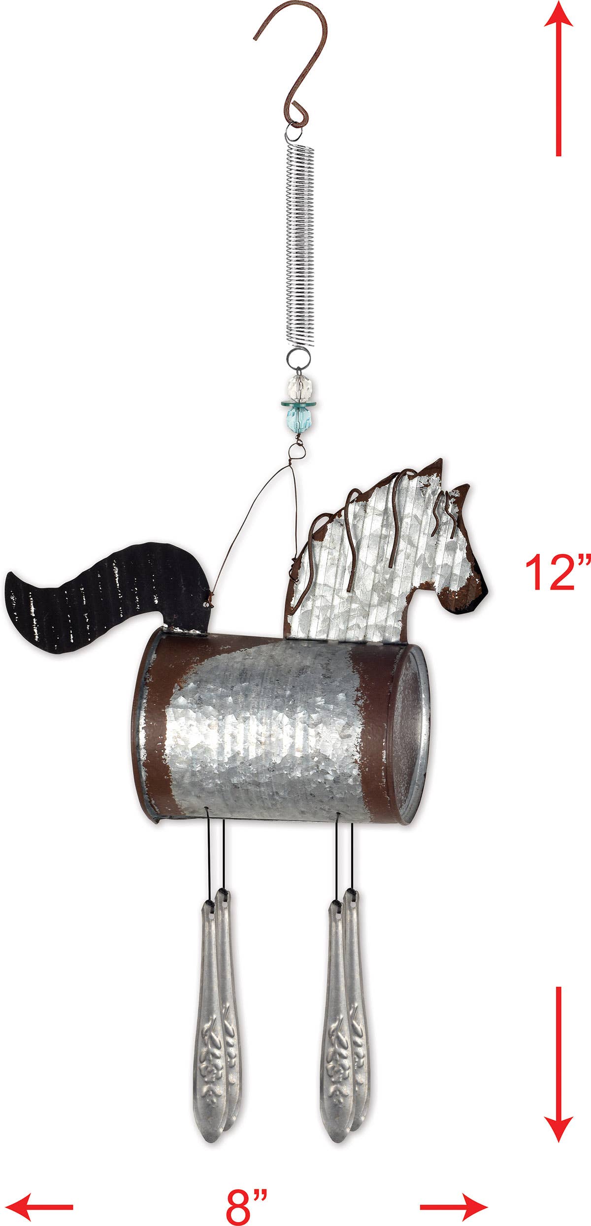 Sunset Vista Designs - Venta al por mayor Adornos/decoración de exteriores - Horse Bouncy - Patas con mango de cuchara hechas a mano1