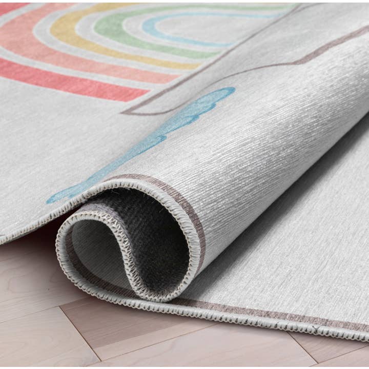 Well Woven - Wholesale Area Rug - Kids & Baby - Hopscotch Modern Multi Grey Kids Flat-Weave Rug