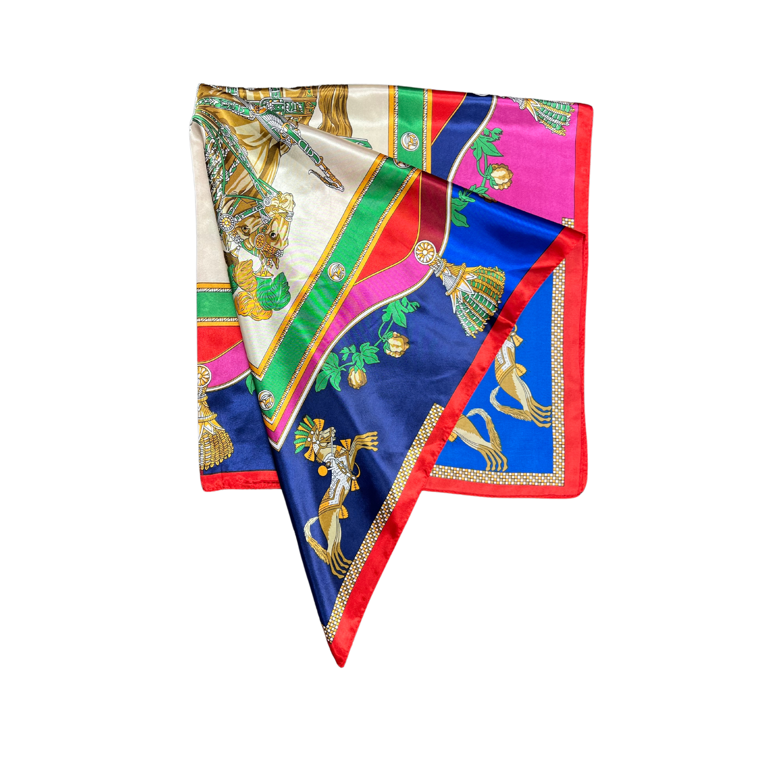 Lili Scarves (US Duty Free) - Wholesale Scarf - Women's - Armed Horse Pattern Silk Touch Square Scarf12