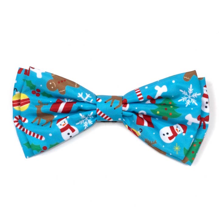 Icy Blue Winter Wonderland Bow Tie for wholesale on Faire