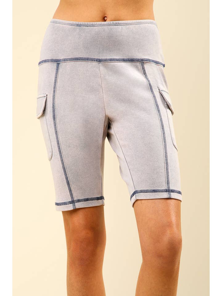 VERY J – Engroshandel Shorts – Kvinder – NP70303-vaskede bløde strikkede Cargo cykelshorts18