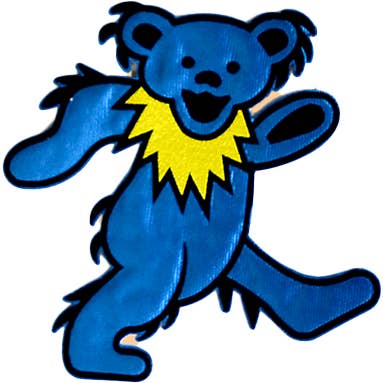 Grateful Dead Blue Dancing Bear X-Large Patch for wholesale by Gypsy Rose