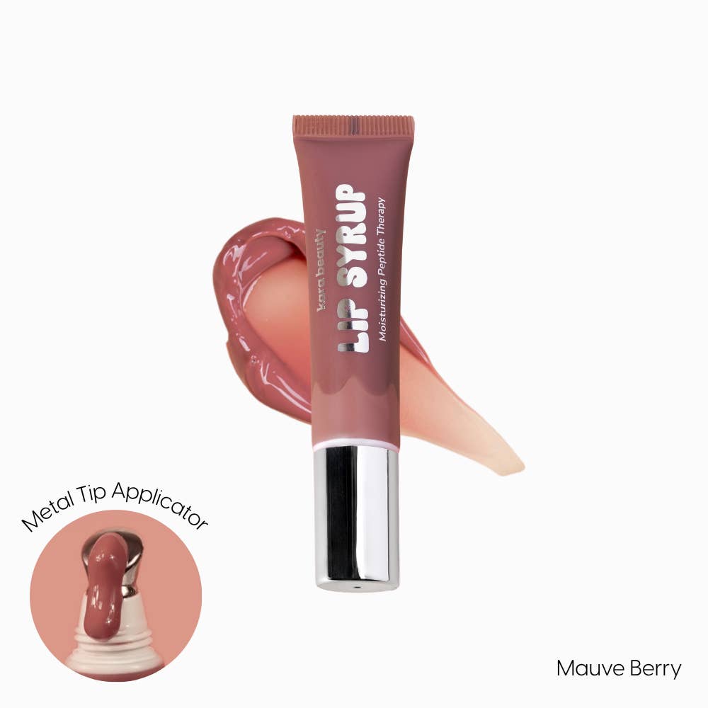 Kara Beauty - Wholesale Lip Gloss - Lip Syrup Moisturizing Peptide Therapy Lip Gloss Mauve Berry