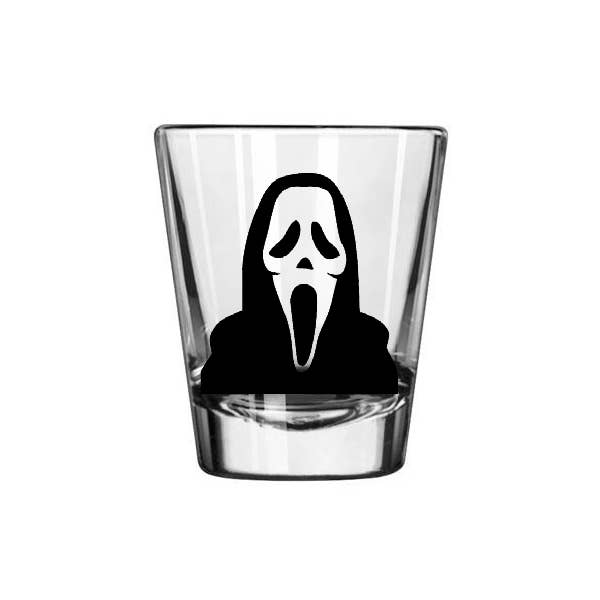 Scream Ghostface Shot Glass Barware Horror Halloween Metaphysical for wholesale by Witchcrafted in MI