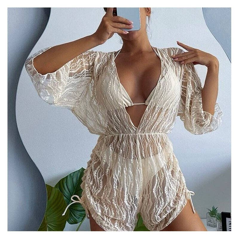 FurDecoration – Biquíni - Mulher por atacado – Conjunto de Biquíni de Três Peças com Design Dividido - Traje de Banho Modelo Netflix1