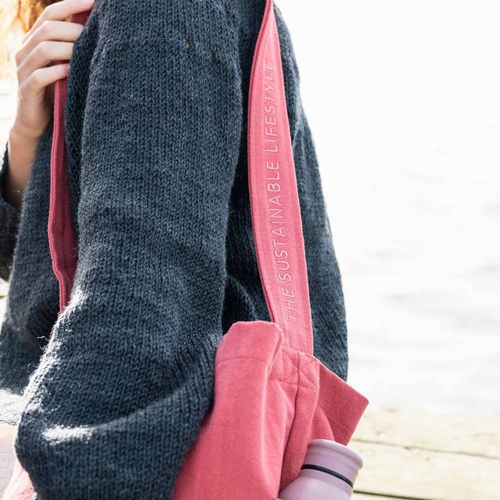 Tintok - Wholesale Crossbody Bag - Unisex - Mira Canvas Bag - Dusty Cedar 100% organic cotton1