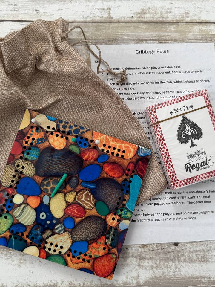 Two-Person Travel Cribbage Board Gift Set – Michigan Edition for wholesale by Michigan Proud Gifts