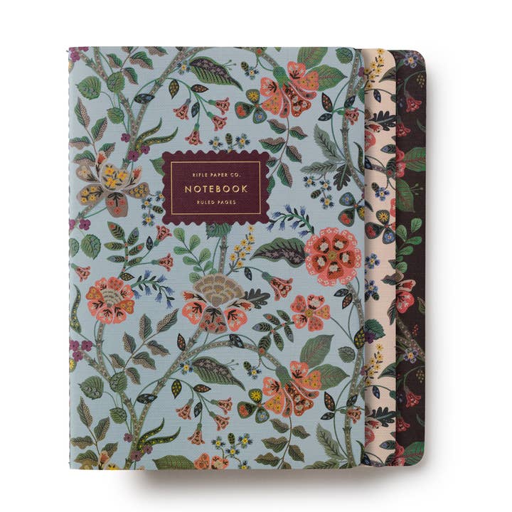 Assorted Set of 3 Gracie Notebooks for wholesale by Rifle Paper Co.