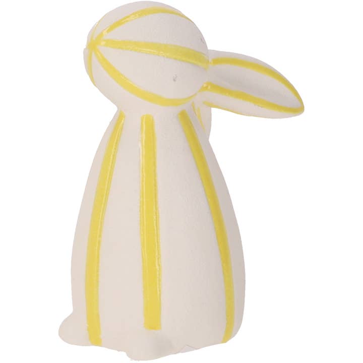Keramisk Kanin Slang, D8,5 cm, H10,5 cm, Gul Randig för wholesale av Vosteen