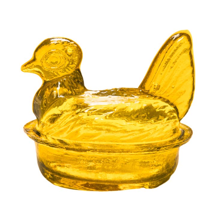 Nistende Hühnerschale - HONIGGELB | Mundgeblasenes Glas für den Großhandel von Kitchen One