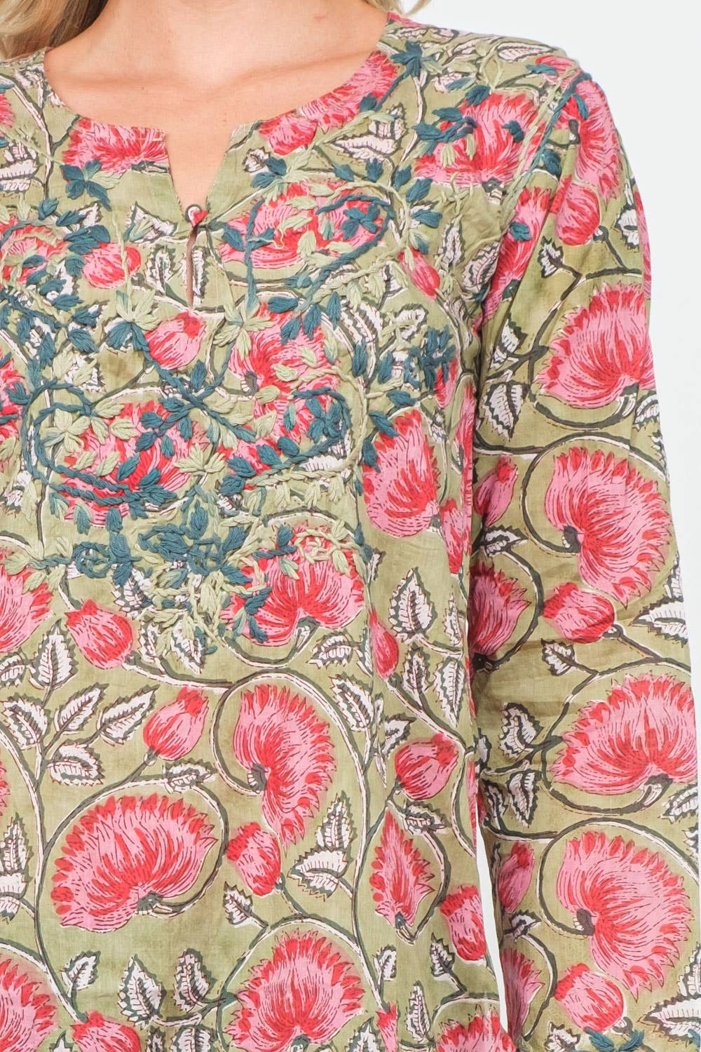 Raj Trading & Imports (USA) Inc. - Wholesale Tunic - Women's - Caliana Printed Embroidered Tunic3