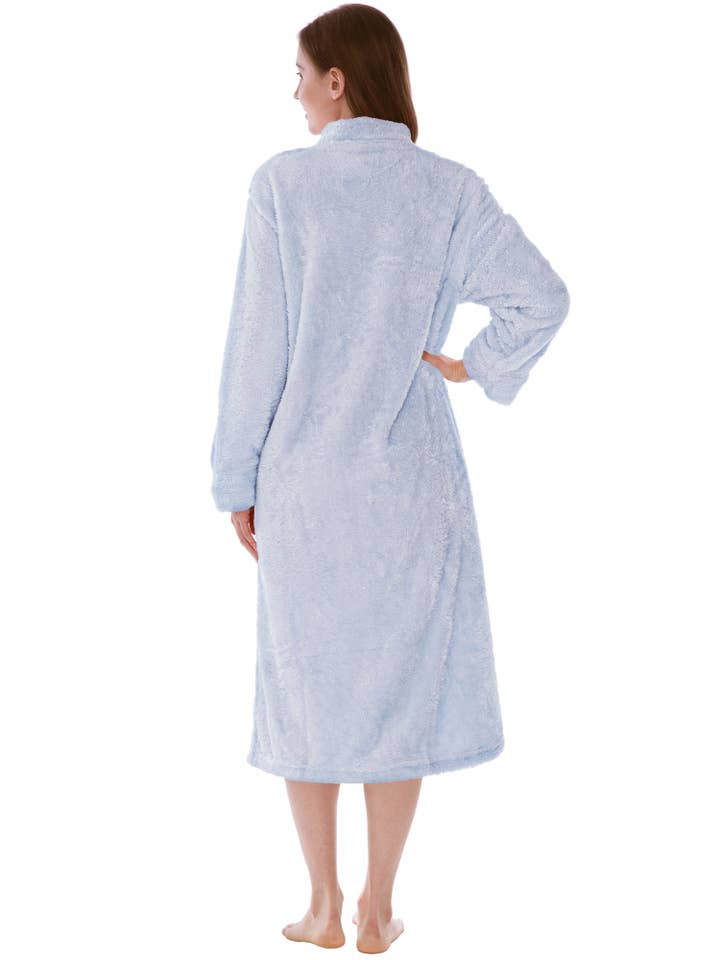 Pavilia - Wholesale Robe - Women's - Women's Sherpa Housecoat Zipper Robe20