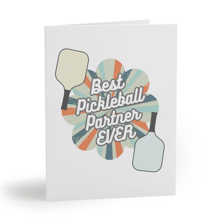 Carte de vœux « Meilleur partenaire de pickleball de tous les temps » pour la vente par Pickle & Paper