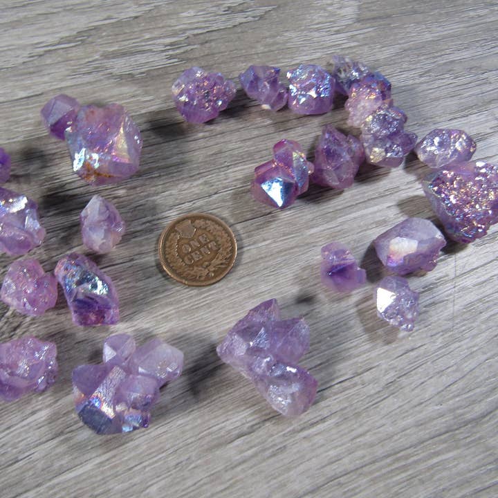 Keystone Crystals - Wholesale Spiritual Stone/Crystal - Transformation Aura Amethyst Sold by the 1 Pound Bag