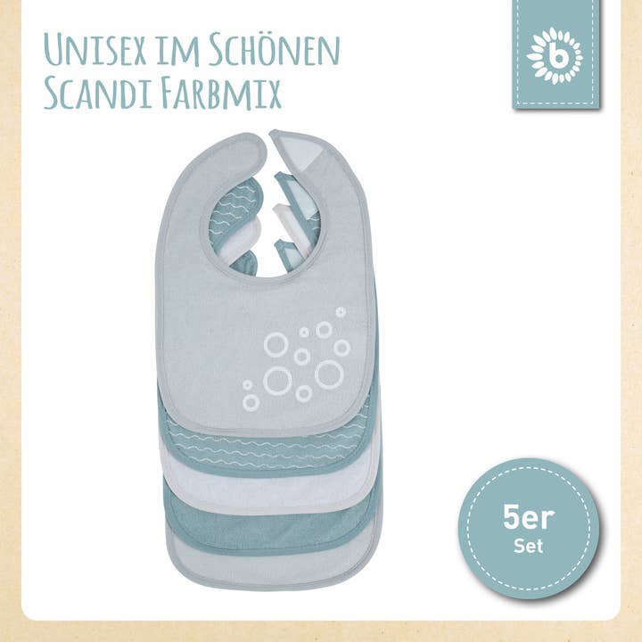 Bieco Spielwaren - Wholesale Baby Bib - Baby - Bib 5-piece set slate7