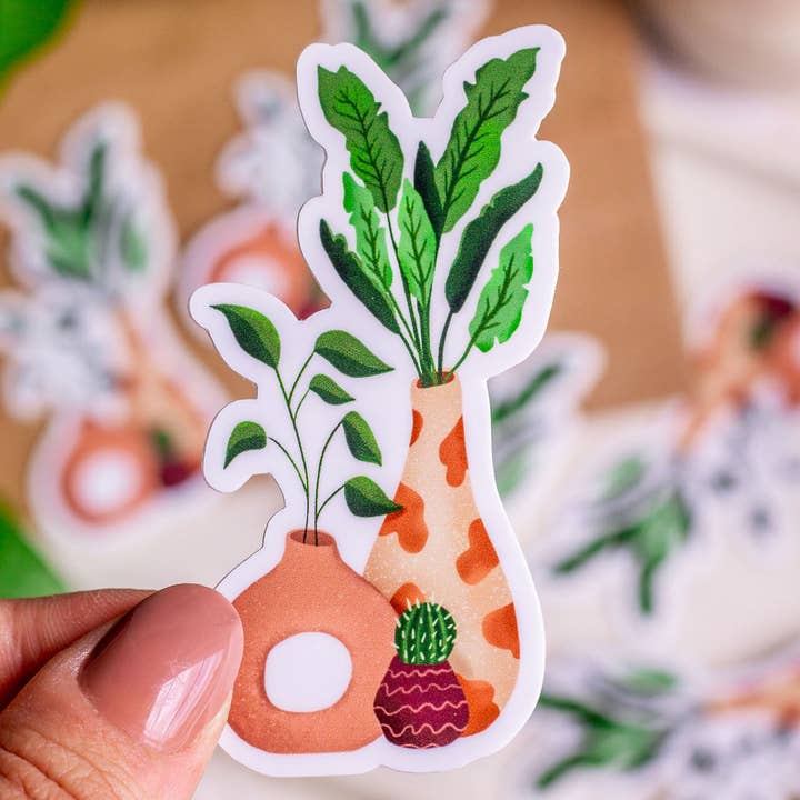 Modern Houseplants Sticker for wholesale by The Print Pantry