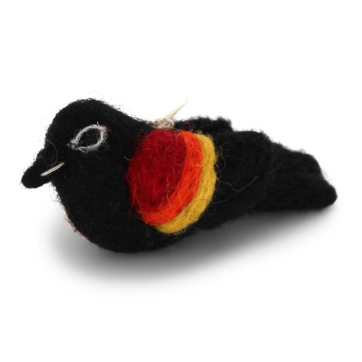 Gry and Sif - Wholesale Ornament - Bird - Red Wing Black Bird