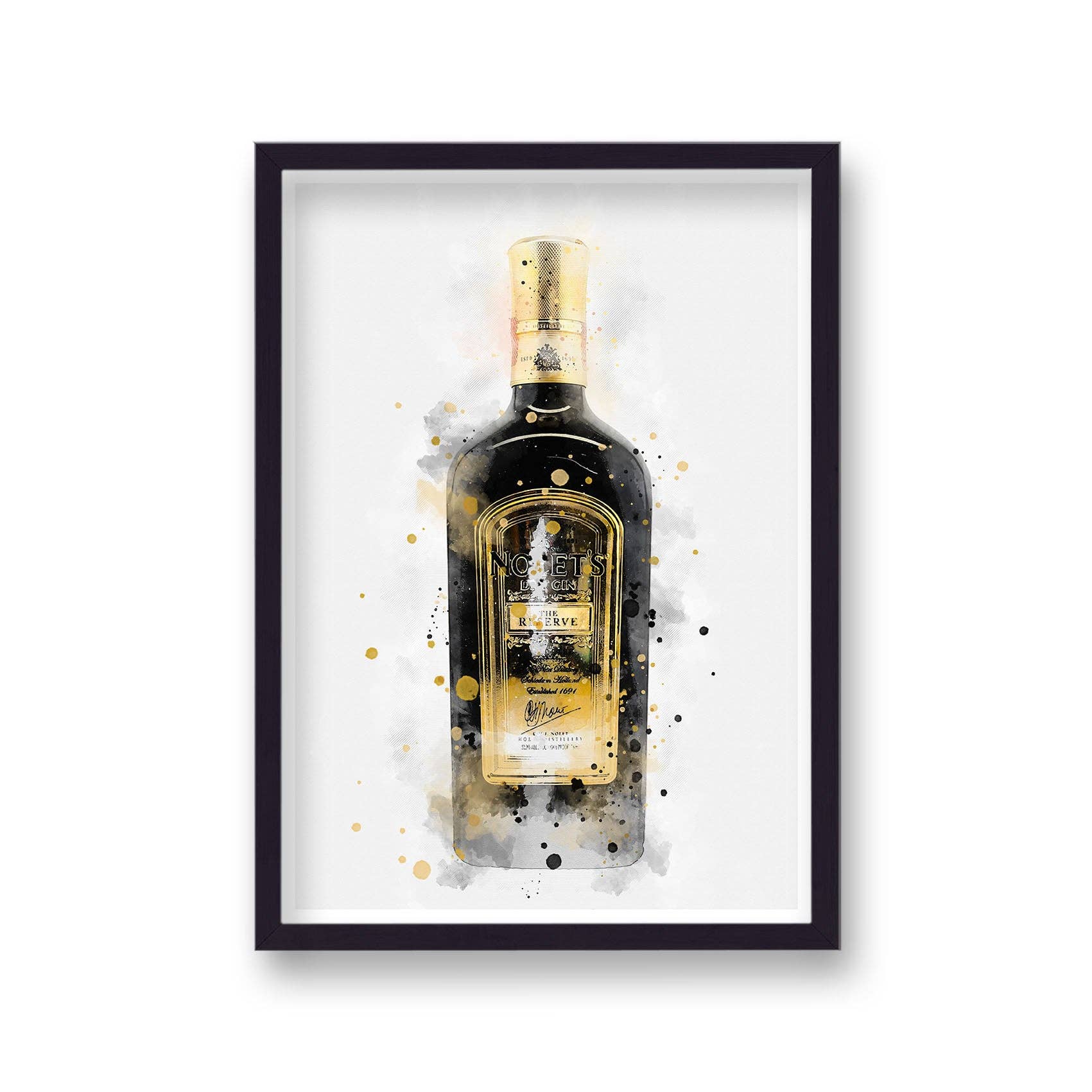 Gallery Print and Art – wholesale Art print – Gin Graphic Splash Print Nolets Inspired0
