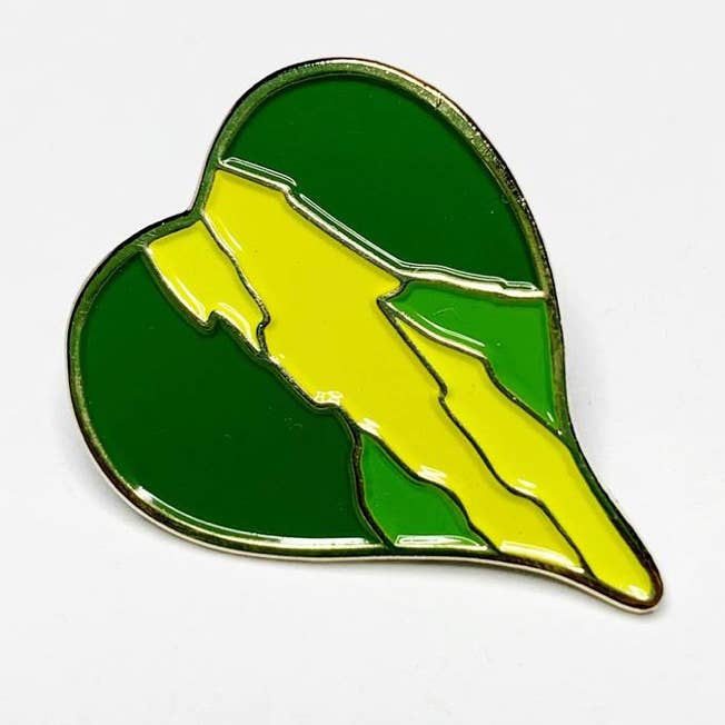 Philodendron Brasil Lapel Pin for wholesale by Luxe Foliage