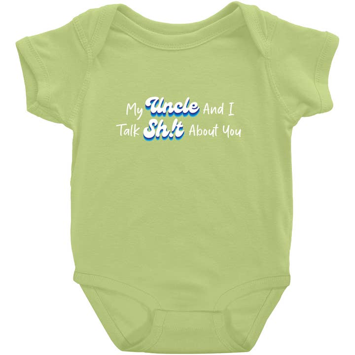 My Uncle And I Talk Sh!t About You short-sleeve design 3 for wholesale by Potty Mouth Tots