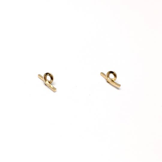 NVMBR DCMBR - Wholesale Stud/Post Earrings - Mini Curly Q Stud0