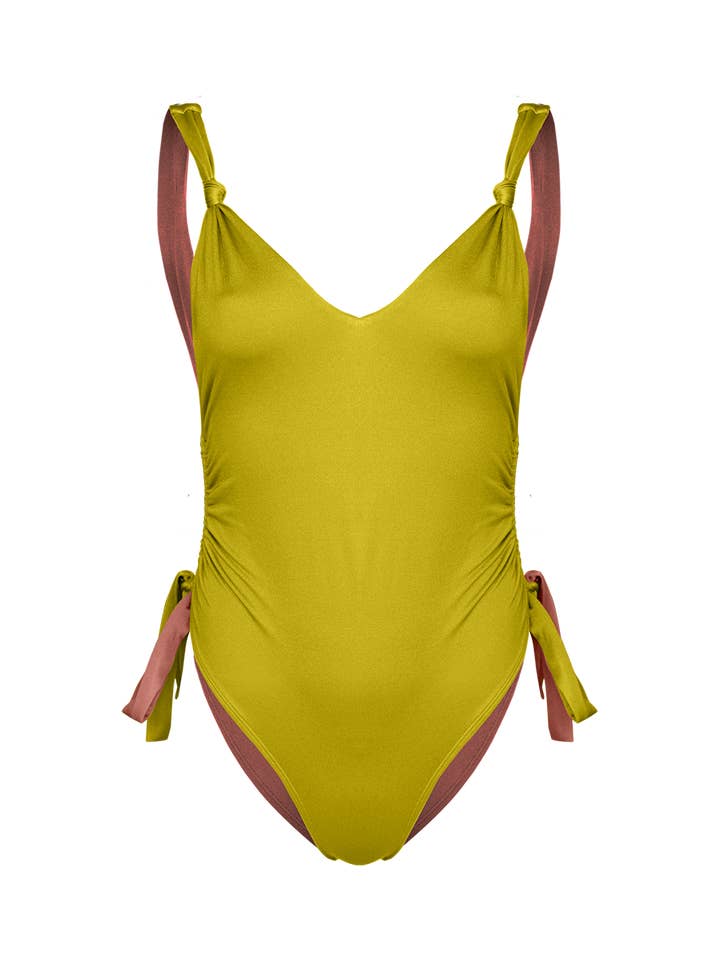 ASHA SIDE RUCHED SWIMSUIT for wholesale by Movom Swimwear