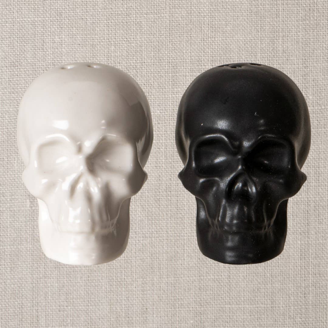 Pacific Trading - Vendita all'ingrosso Set sale e pepe - Set di Saliera e Pepiera a Forma di Teschio0