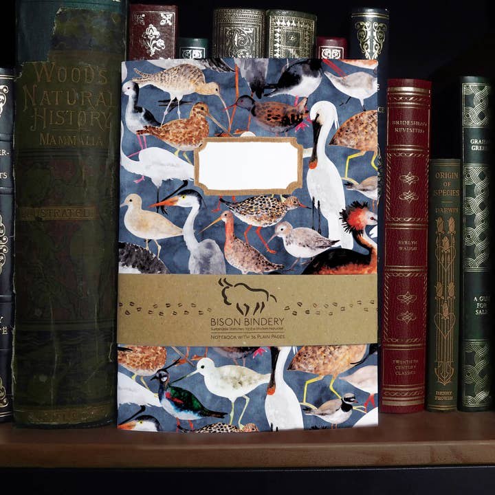 Aestes Feuchtgebietsvögel A5 Recycling-Notizbuch - 36 Blankoseiten für den Großhandel von Bison Bindery