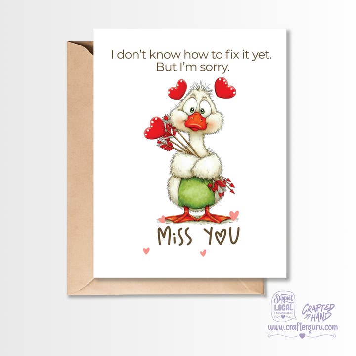 I Don’t Know How to Fix It Yet, But I’m Sorry – Miss You Card VGC-010 for wholesale by Crafter Guru Shop
