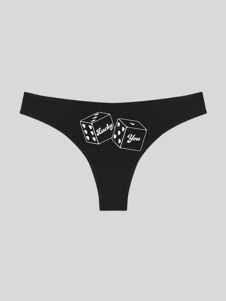 Lucky You, Gothic Alternative Vegas Lingerie Thong for wholesale by Wickedly Divine Shop