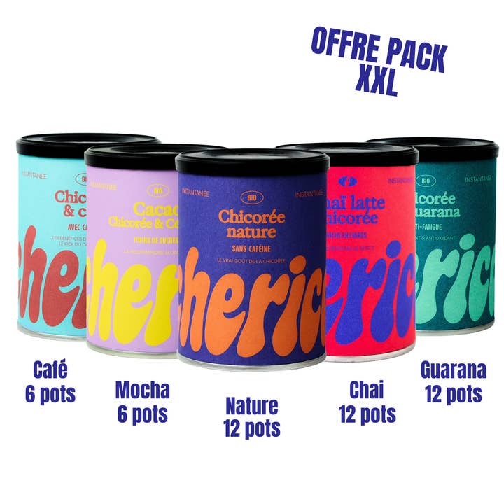 XXL-pakket🌋 Instant cichorei (48 potten, 5 smaken) voor wholesale door Cherico