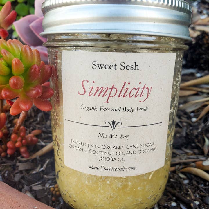 Simplicity Face & Body Sugar Scrub for wholesale by Sweet Sesh