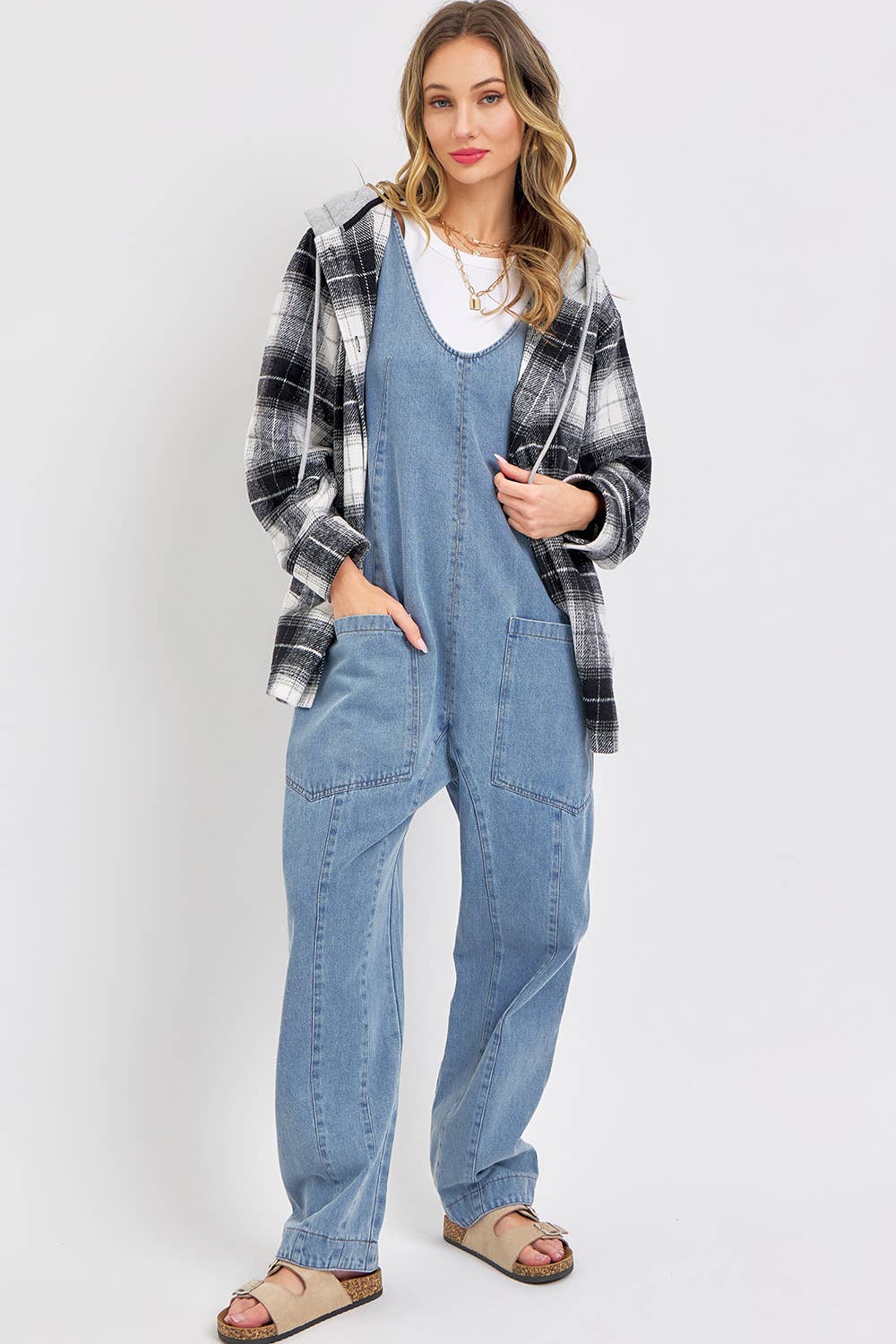 Sweet Lovely by Jen - Wholesale Jumpsuit - Women's - BESTSELLER ONE-AND-DONE DENIM JUMPSUIT6