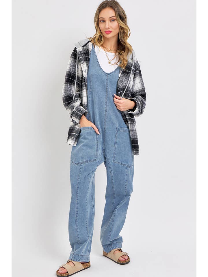 Sweet Lovely by Jen - Wholesale Jumpsuit - Women's - BESTSELLER ONE-AND-DONE DENIM JUMPSUIT6