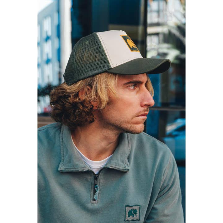 Trendsplant Clothing - Vendita all'ingrosso Cappellino da camionista - Unisex - Cappellino Trucker Classico colore Verde Kombu1