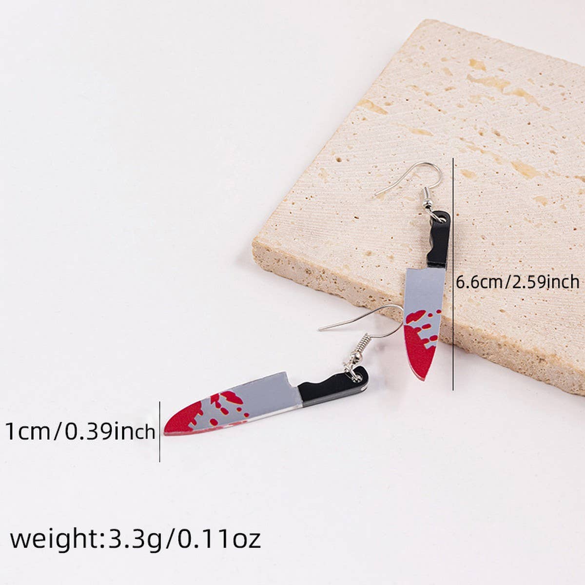 Black DARK HALLOWEEN FUNNY CREATIVE BAT EARRINGS_CWAJE1843 for wholesale on Faire3