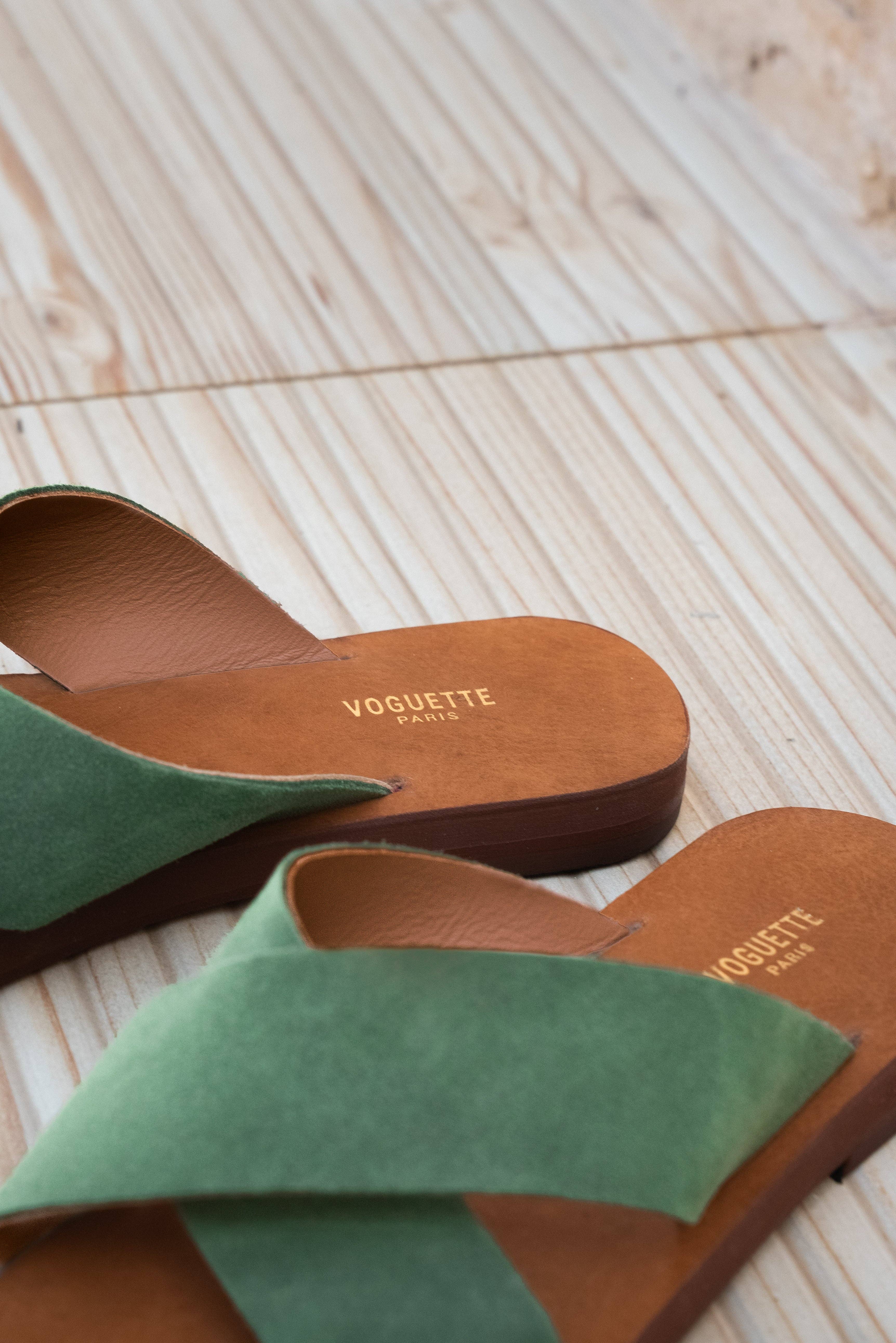 Voguette Paris - Wholesale Sandals - Women's - JULIAN GREEN AGAVE SANDALS2